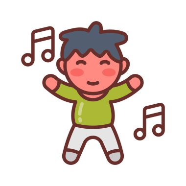 Vektör olarak dans ikonu. Logotype