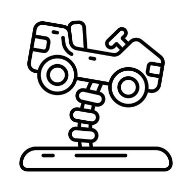 Oyun alanı araba ikonu vektör. Logotype