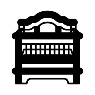 Beşik simgesi vektörde. Logotype