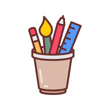 Kırtasiye simgesi vektörde. Logotype