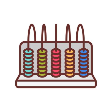 Abaküs simgesi vektörde. Logotype