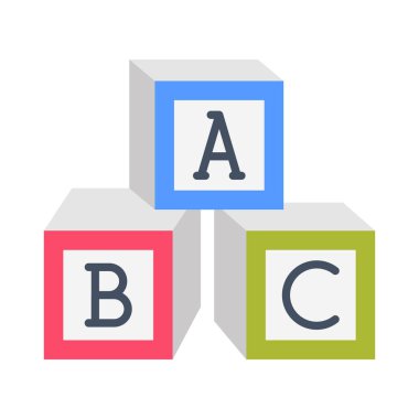 ABC Blokları vektör simgesi. Logotype