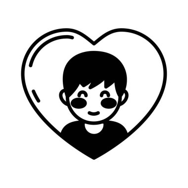 Vektör olarak Aşk Çocukları simgesi. Logotype