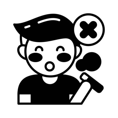 Vektör olarak sigara ikonu içmeyi bırak. Logotype