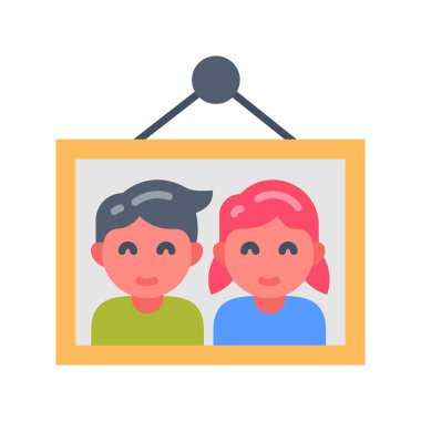 Vektör olarak çocuk fotoğraf simgesi. Logotype