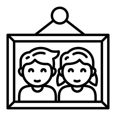 Vektör olarak çocuk fotoğraf simgesi. Logotype