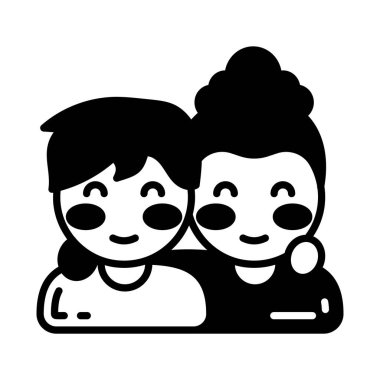 Vektör olarak arkadaş simgesi. Logotype