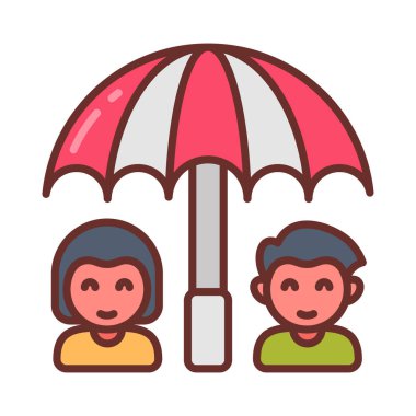 Çocuk Sigortası ikonu. Logotype