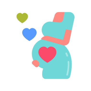 Vektör olarak annelik ikonu. Logotype