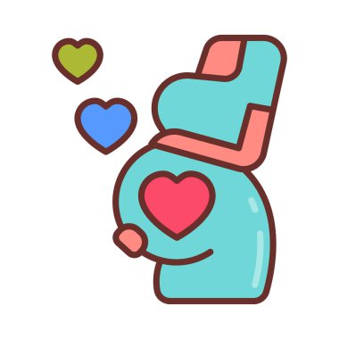 Vektör olarak annelik ikonu. Logotype