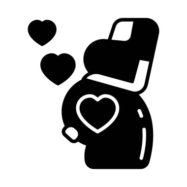 Vektör olarak annelik ikonu. Logotype