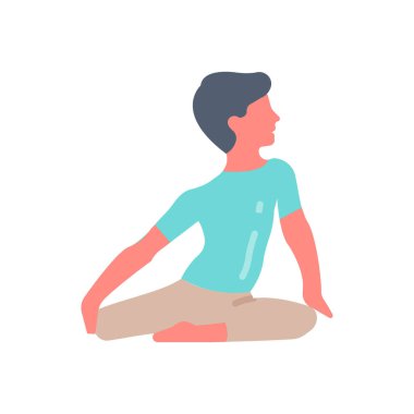 Geyik Pozu simgesi vektörde. Logotype