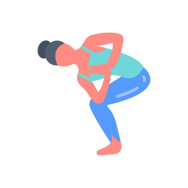 Sandalye bükme Poz simgesi vektör. Logotype