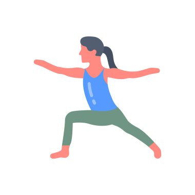 Savaşçı 2, vektör olarak poz simgesi. Logotype