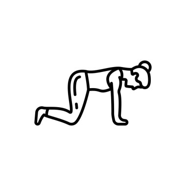 Cat Poose simgesi vektörde. Logotype