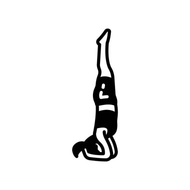 Vektör olarak baş yoga simgesi. Logotype