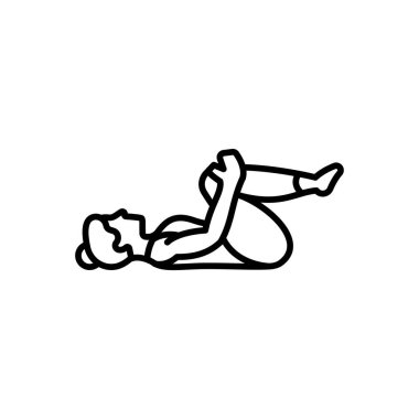 Vektör olarak Apanasana simgesi. Logotype