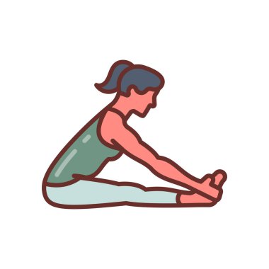 Vektör içinde oturan ön simge. Logotype