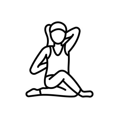 Gomukhasana ikonu. Logotype