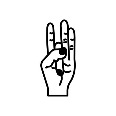 Shunya Mudra ikonu. Logotype