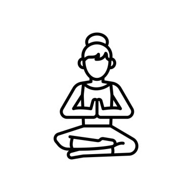 Vektör olarak meditasyon simgesi. Logotype