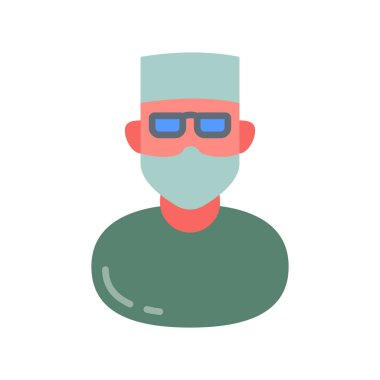 Vektör olarak cerrah ikonu. Logotype