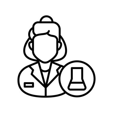 Patolog ikonu vektör olarak. Logotype