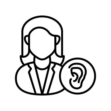 Vektör olarak ses bilimci simgesi. Logotype