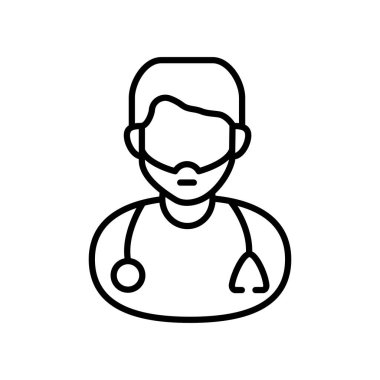 Anestezi uzmanı ikonu. Logotype