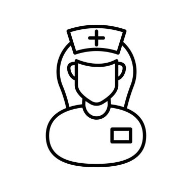 Vektör olarak gerontolojik hemşire ikonu. Logotype