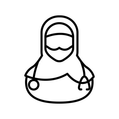 Başörtüsü doktoru ikonu. Logotype