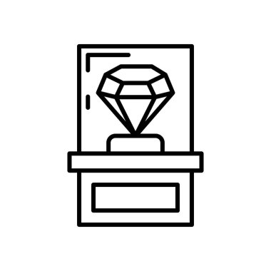 Vektör olarak mücevher simgesi. Logotype