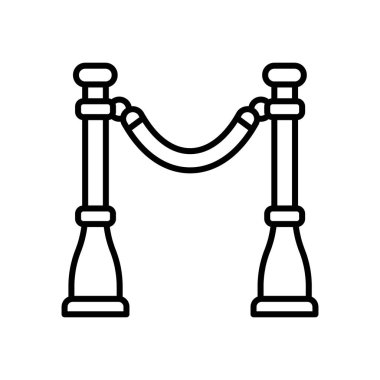 Bariyer simgesi vektörde. Logotype