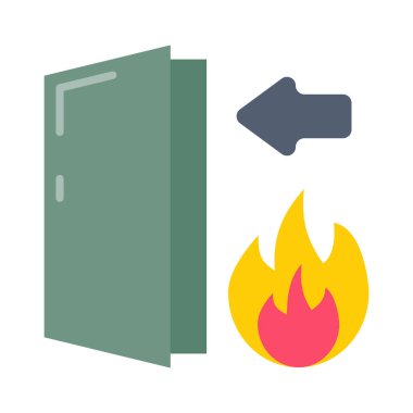 Çıkış simgesini vektör olarak ateşle. Logotype