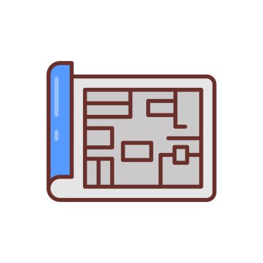 Vektör olarak müze haritası simgesi. Logotype