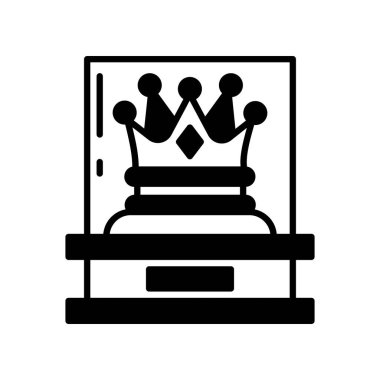 Crown simgesi vektörde. Logotype