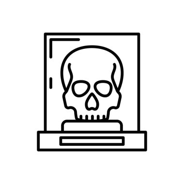 Vektör olarak kafatası simgesi. Logotype