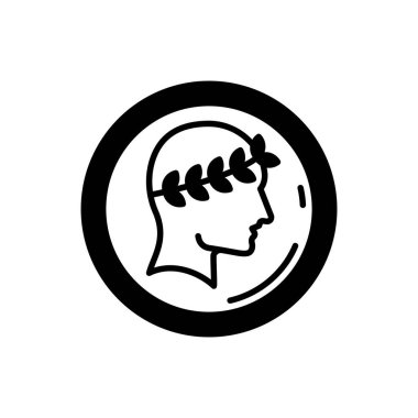 Madeni para simgesi vektörü. Logotype