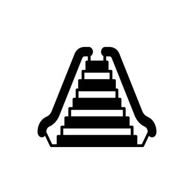 Yürüyen merdiven simgesi vektörde. Logotype