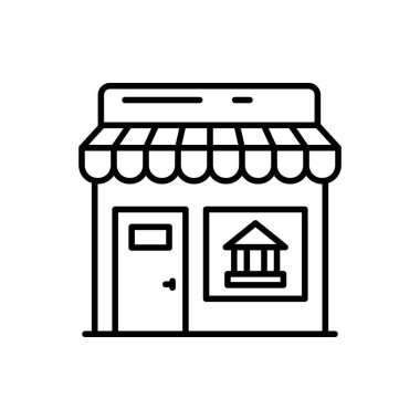 Vektör olarak müze deposu simgesi. Logotype