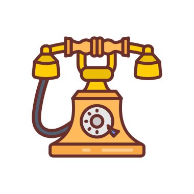 Vektör olarak eski telefon simgesi. Logotype