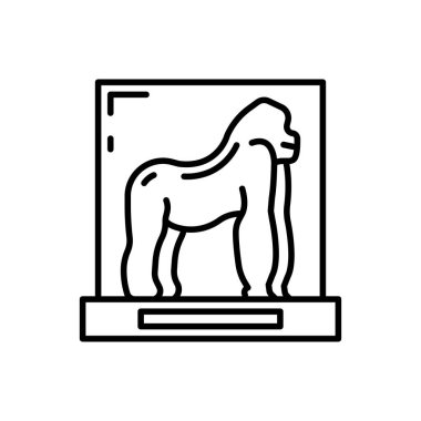 Vektör olarak goril simgesi. Logotype