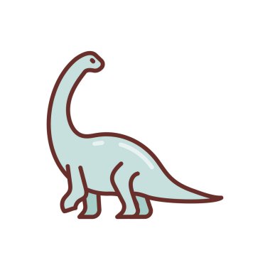 Vektör olarak Diplodocus simgesi. Logotype