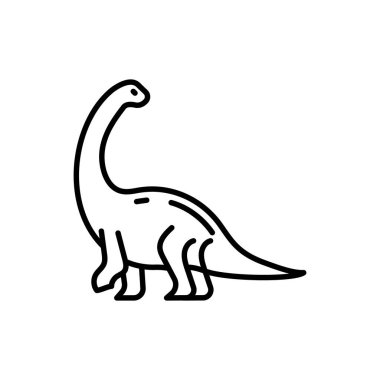 Vektör olarak Diplodocus simgesi. Logotype