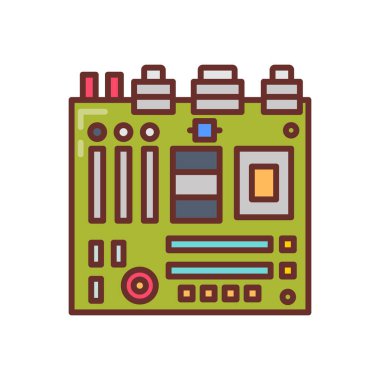 Ana kart simgesi vektörde. Logotype