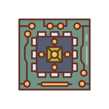 Nano devre simgesi vektörde. Logotype