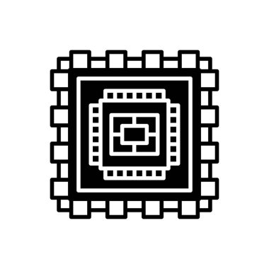 Mikro sensör simgesi vektörde. Logotype