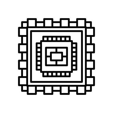 Mikro sensör simgesi vektörde. Logotype