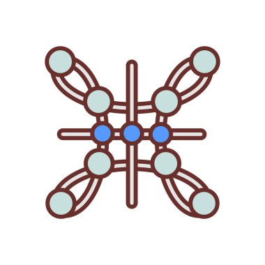 Vektör olarak Nano Fiber simgesi. Logotype