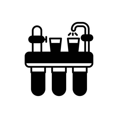 Su filtresi simgesi vektörde. Logotype